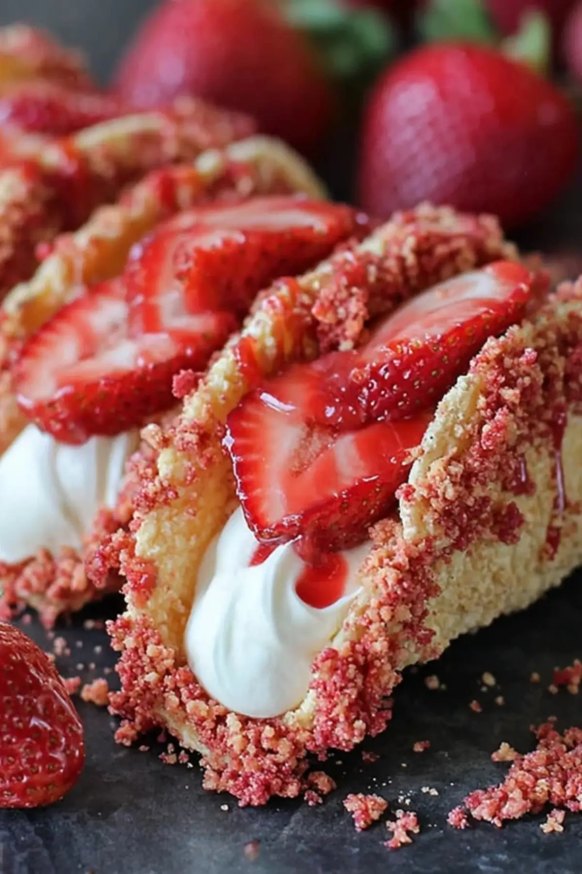 Strawberry Crunch Cheesecake Tacos