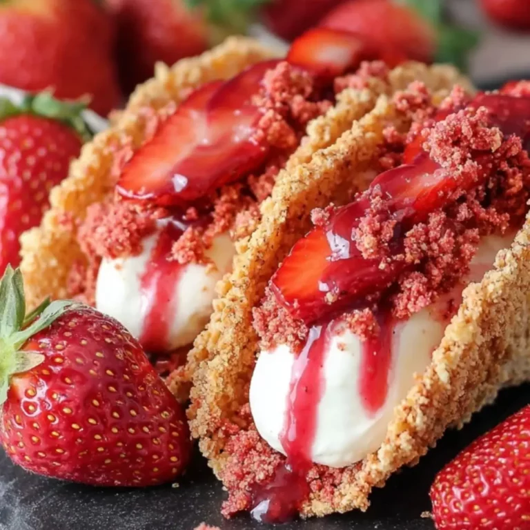 Strawberry Crunch Cheesecake Tacos