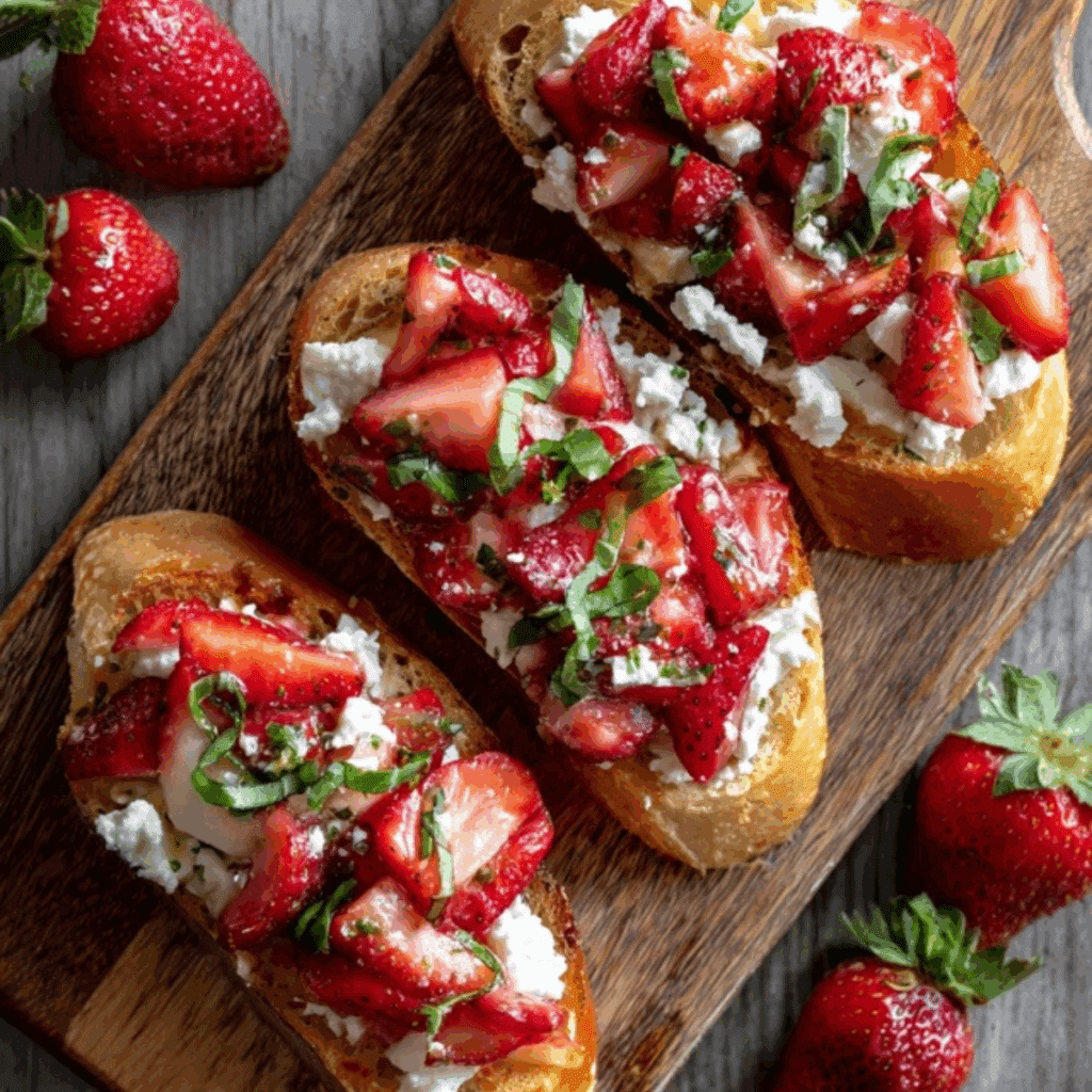 Strawberry Goat Cheese Bruschetta