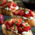 Strawberry Goat Cheese Bruschetta