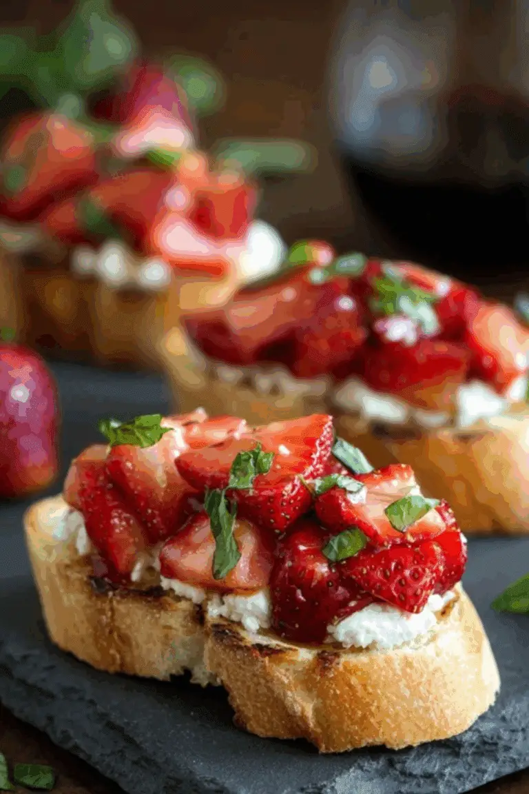 Strawberry Goat Cheese Bruschetta