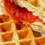 Stuffed Pepperoni Pizza Waffles