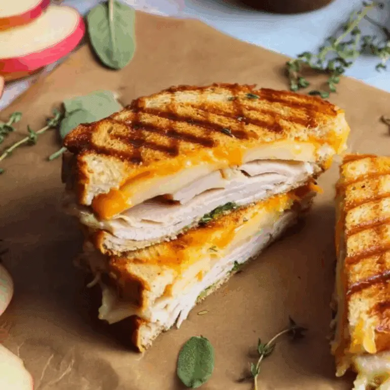 Turkey Apple and Cheddar Panini