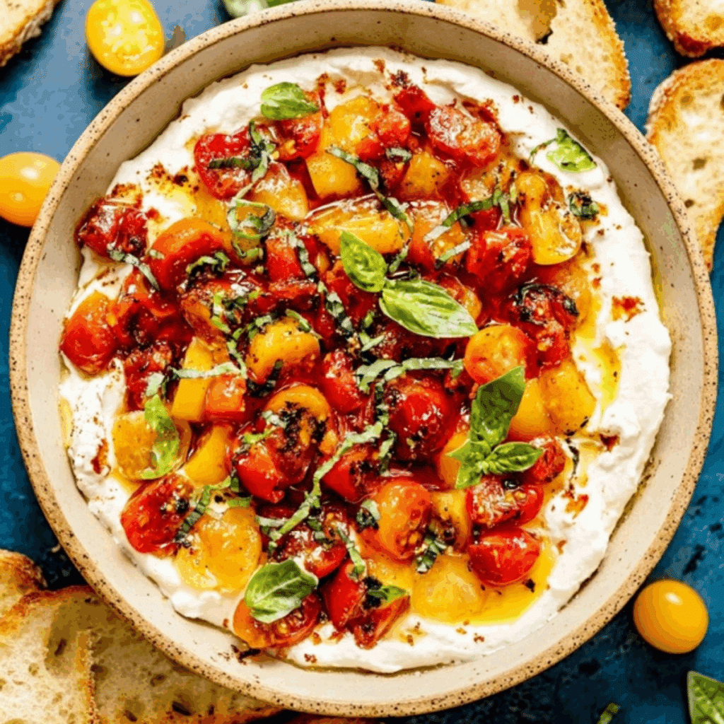Whipped Feta Bruschetta Dip
