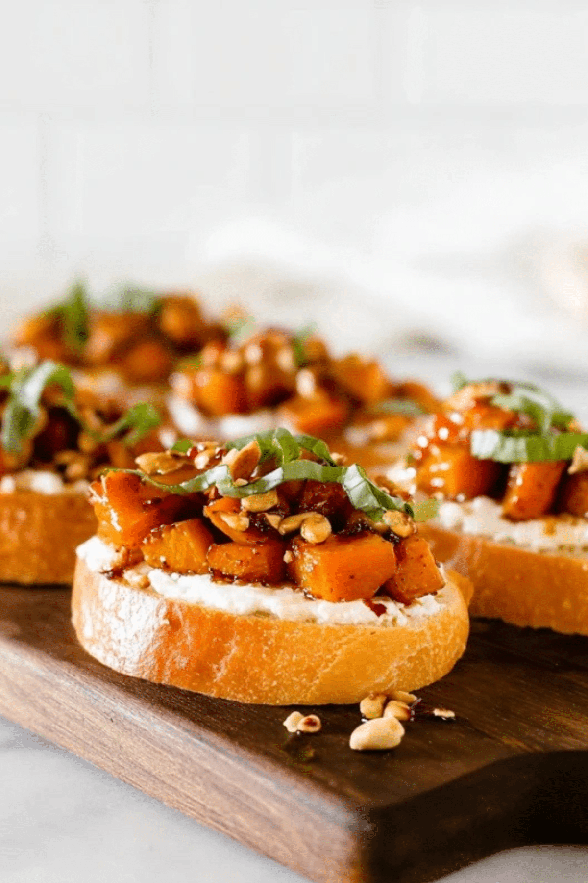 Whipped Goat Cheese Butternut Squash Bruschetta