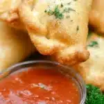 chicken alfredo air fryer calzones