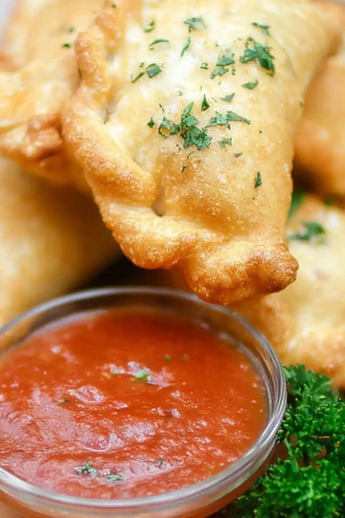 chicken alfredo air fryer calzones