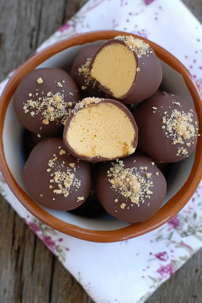 Delicious pumpkin cheesecake truffles on a decorative plate, garnished with pumpkin pie spice and chocolate chips.