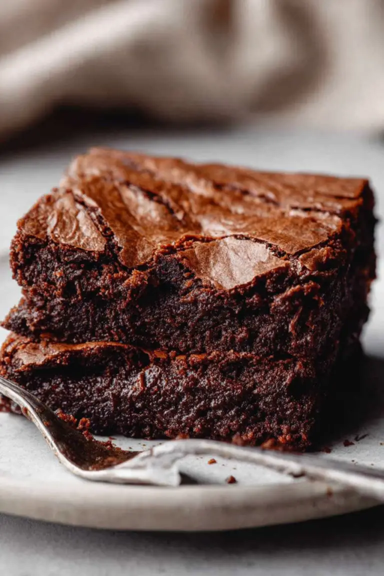 Delicious cut sourdough discard brownies with melty chocolate chips on a wooden board.