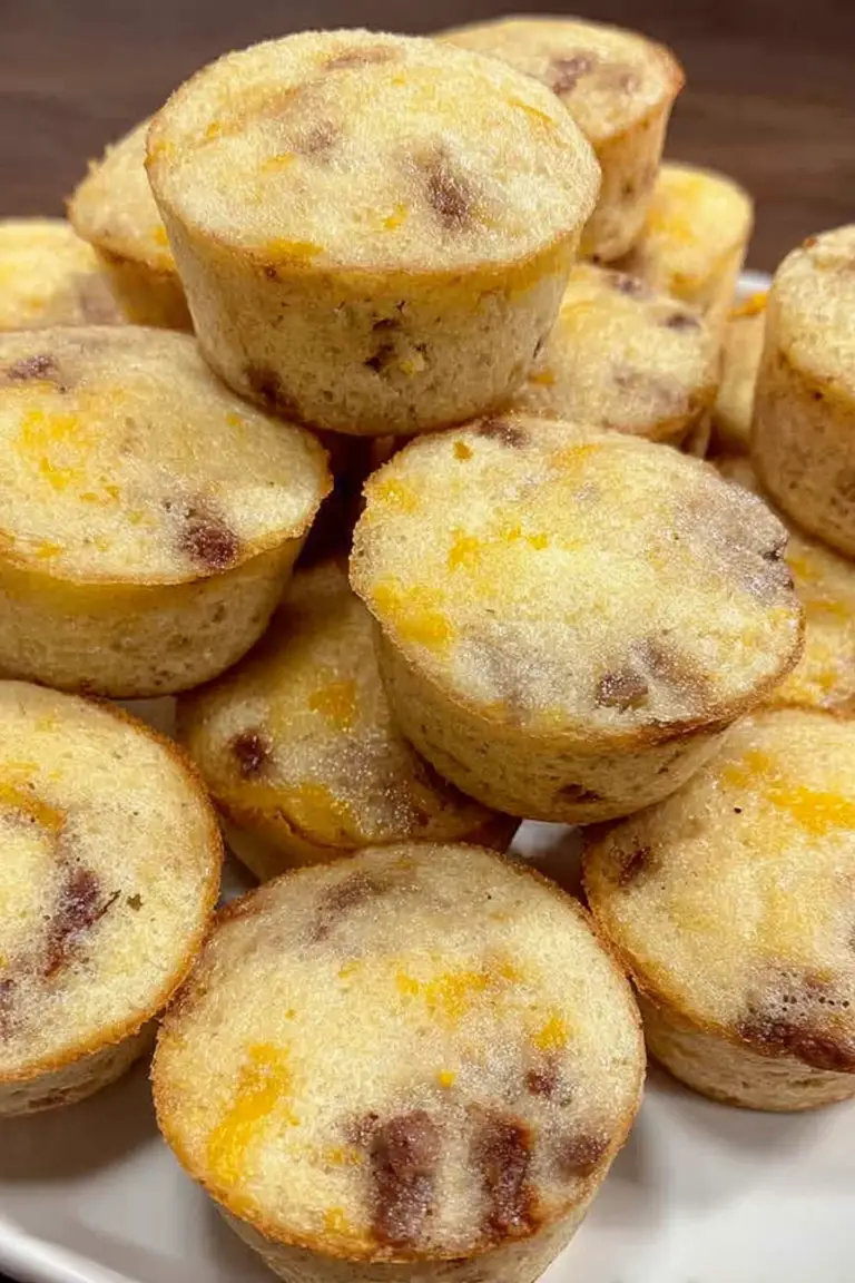 Close-up of McGriddle bites served on a plate with maple syrup drizzle